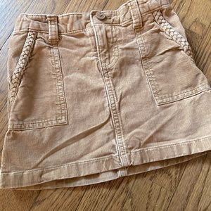 Land’s End girls tan khaki corduroy skirt